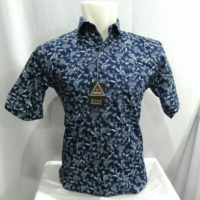 kemeja BOSS REG fit kombinasi pendek
