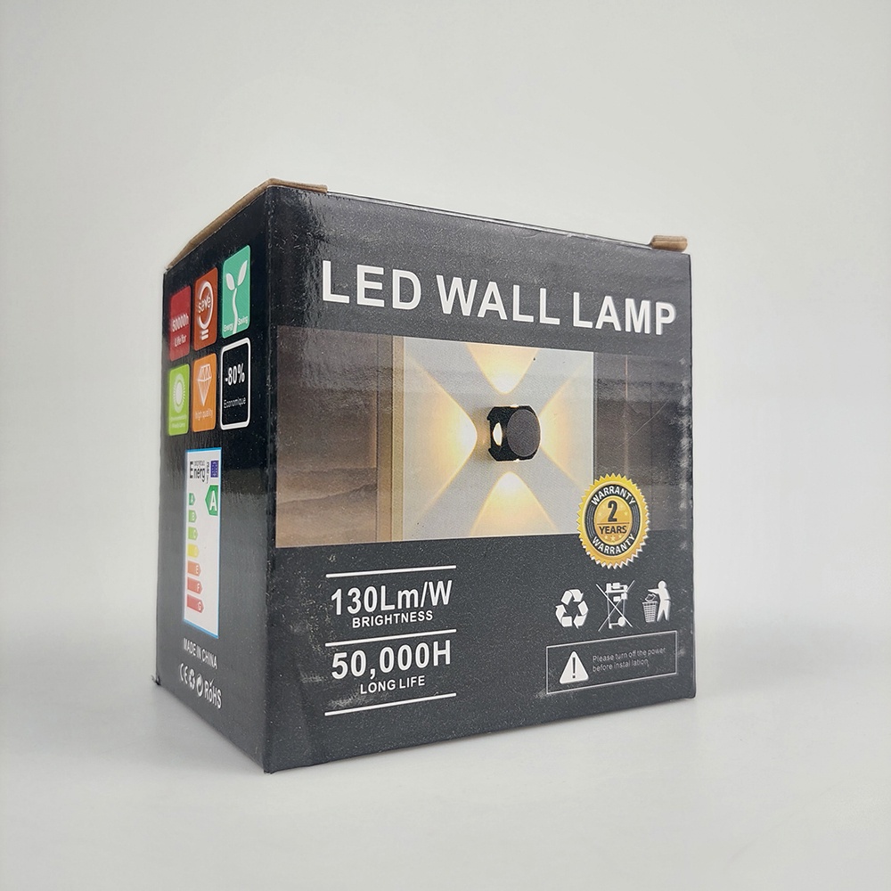 Lampu Hias Dinding LED Minimalis Aluminium 2W 2 LED Warm White - RL-B15-2 - 7CLL1BWH White