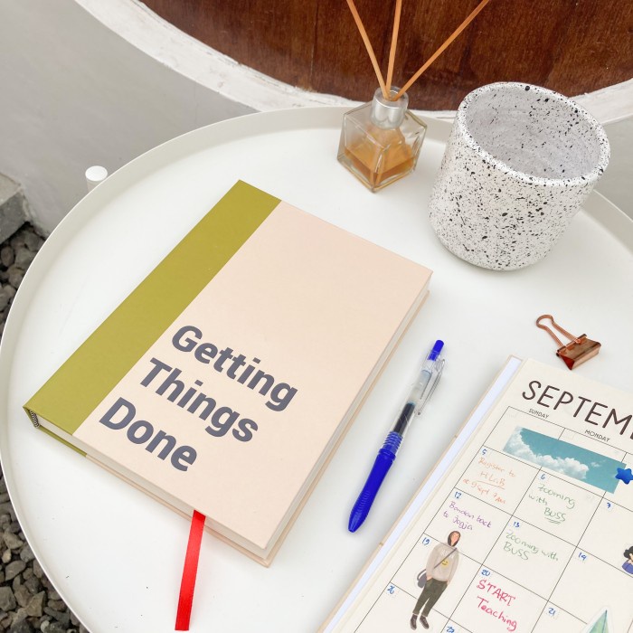 

[RESTOCK] Buku Catatan Notebook Diary Planner Journal Agenda, Polos Dotted GTD - A5 Hard Agenda