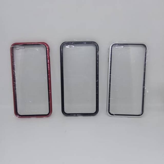 Case Magnetic Double Glass Iphone 6 Plus Premium Case 2in1 Case Full Glass Magnetic Iphone 6+