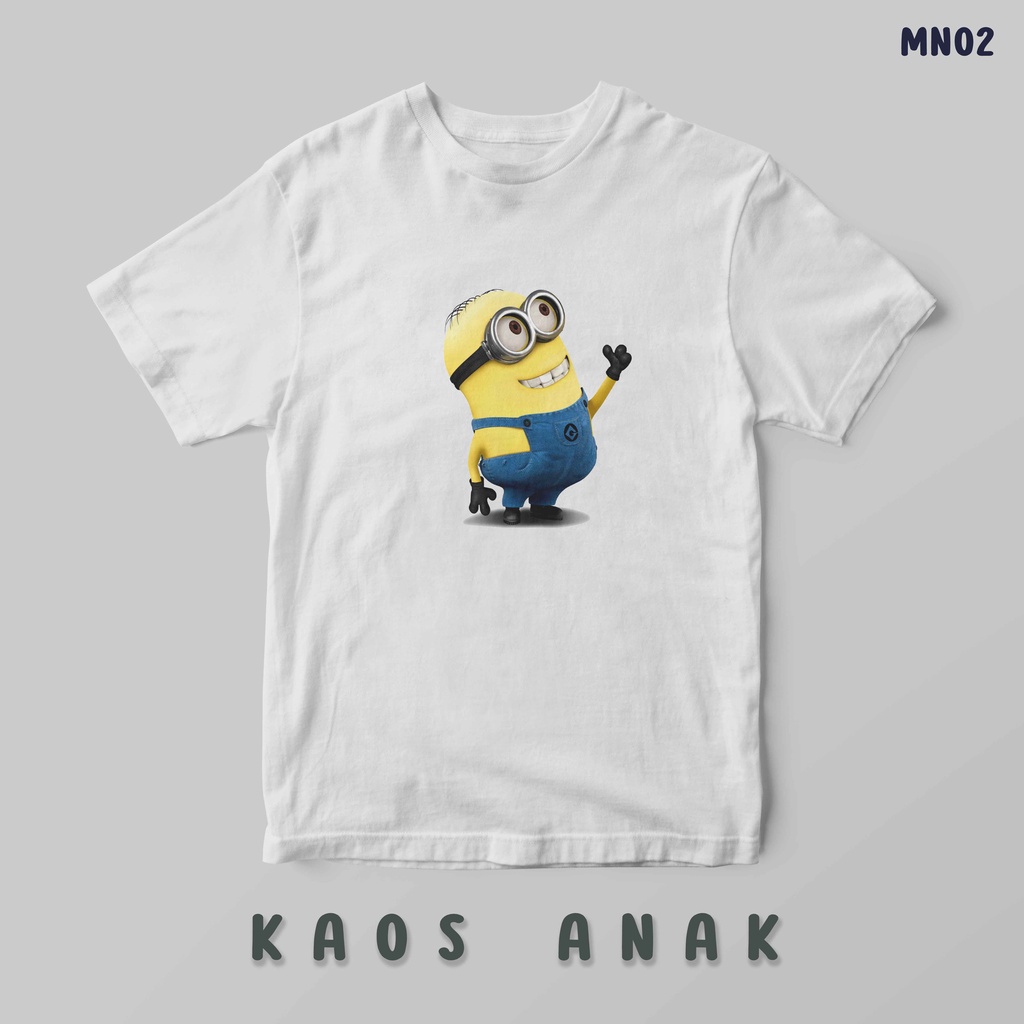 [KAOS ANAK] Minions minion oblong custom tshirt laki perempuan boy girl santai rumah  katun cotton best quality