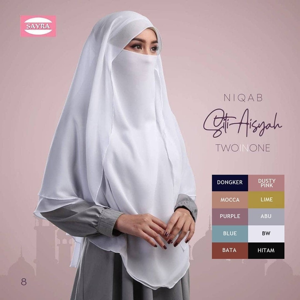 V3 KDJ Krudung Khimar Niqab Siti Aisyah