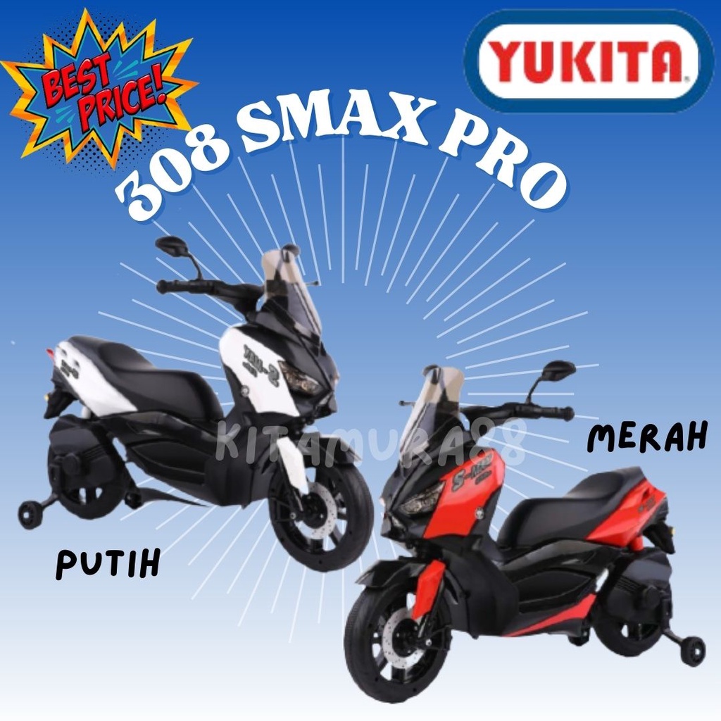 Mainan Anak - Motor Motoran Aki TERMURAH YUKITA 308 S-MAX PRO