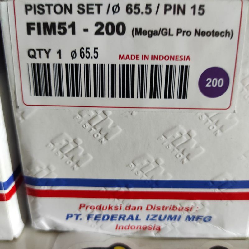 Piston Kit FIM FIM51 Megapro GLPRO-os.200 (65.5)