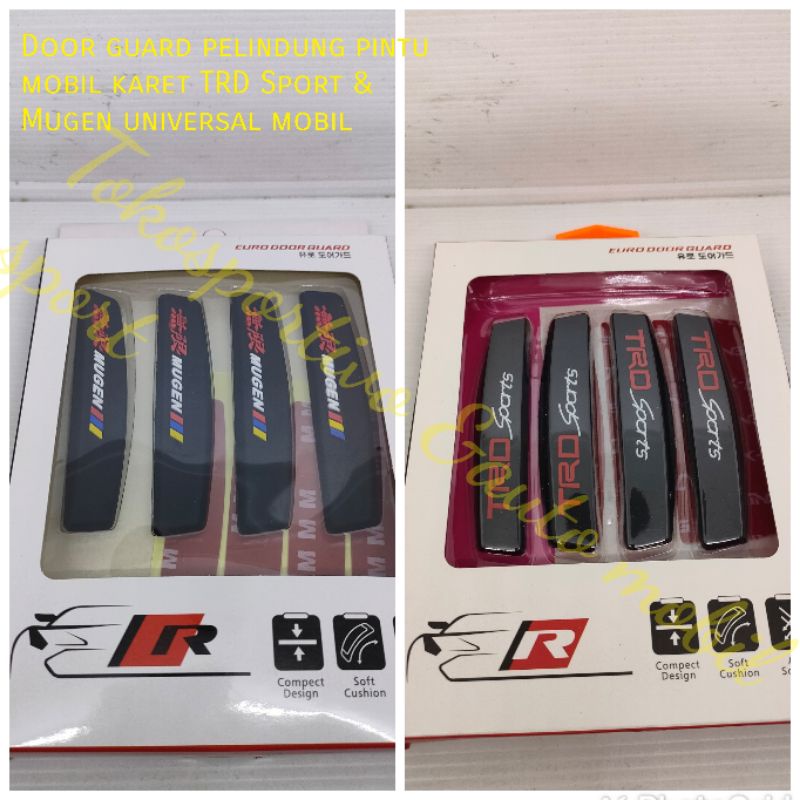 Door guard pelindung pintu mobil karet TRD Sport  Mugen universal semua mobil Hitam