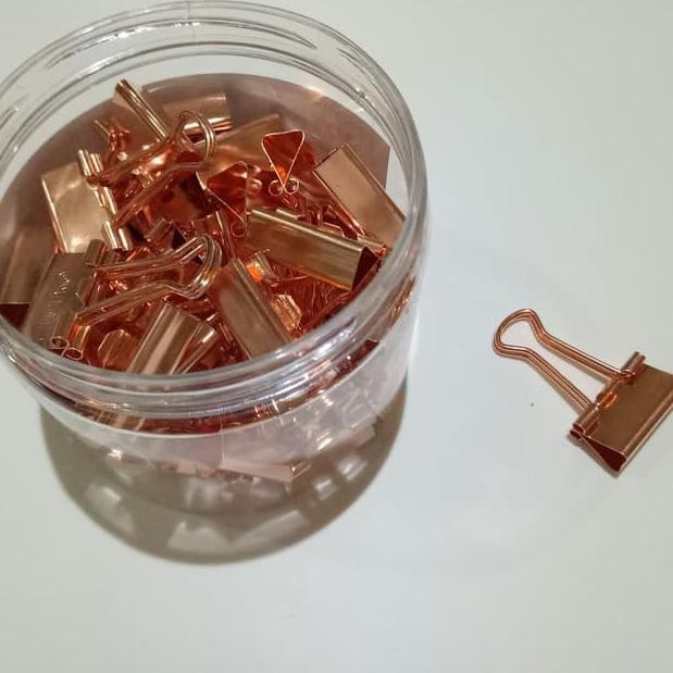 

YF0 Rose Binder Clip 107 19mm (40pcs) Ready Stok