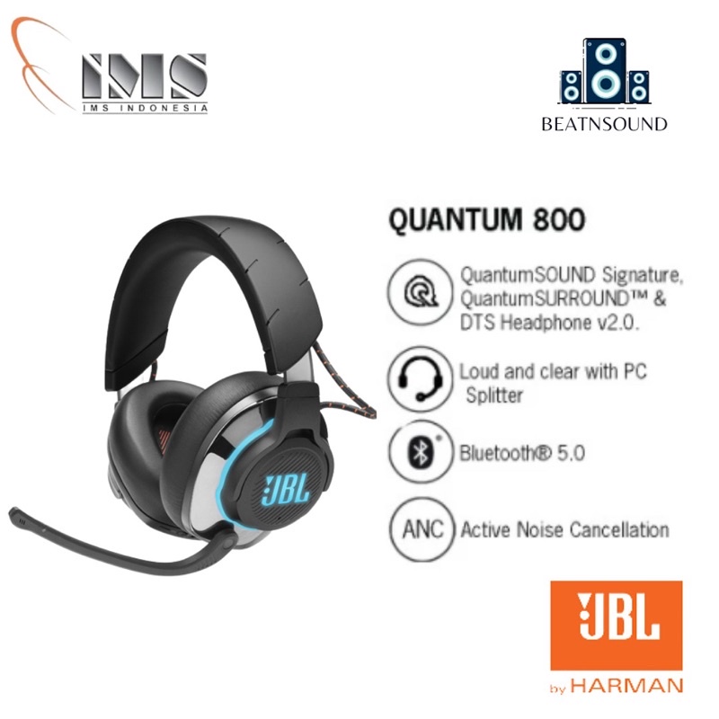 JBL Quantum 800 - Wireless Over-Ear Gaming Headset with ANC