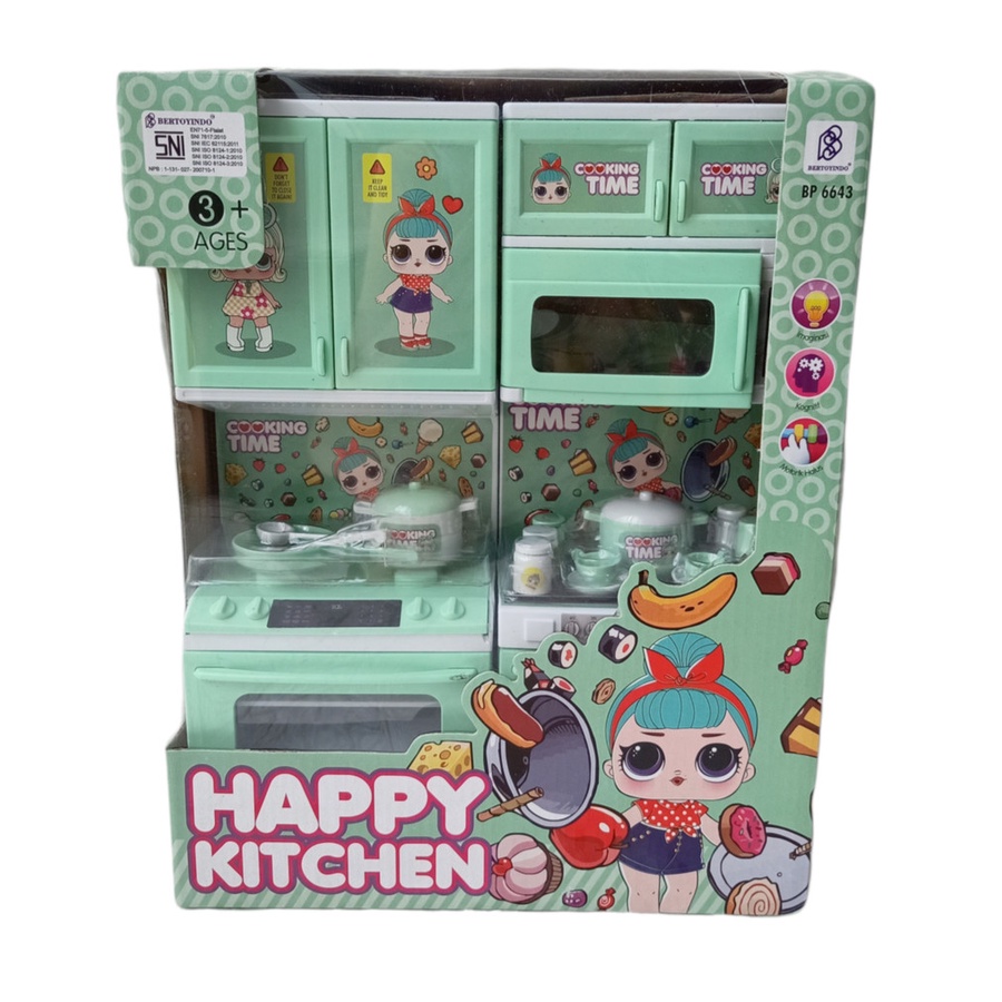 Kado Anak Edukasi Mainan Masak Masakan KItchen Set Happy Cooking LOLL BP 6643MainanAnak