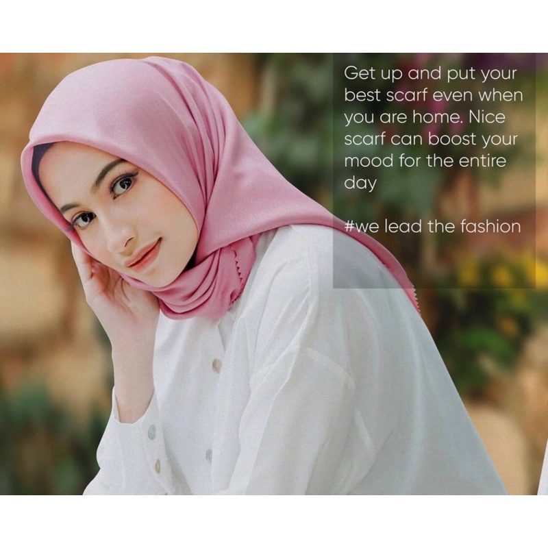 LUXURY PLAIN LC BY UAMAMA SCARF TEPI LACER CUT HIJAB/KERUDUNG GLOWING PESTA MEWAH SEGI EMPATi-3