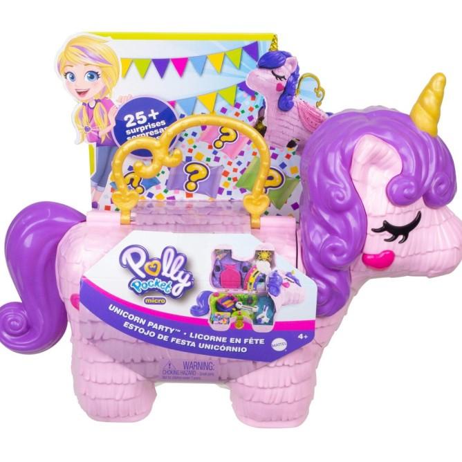 [TERLARIS] POLLY POCKET UNICORN PARTY PLAYSET MAINAN SET FIGURE ORIGINAL