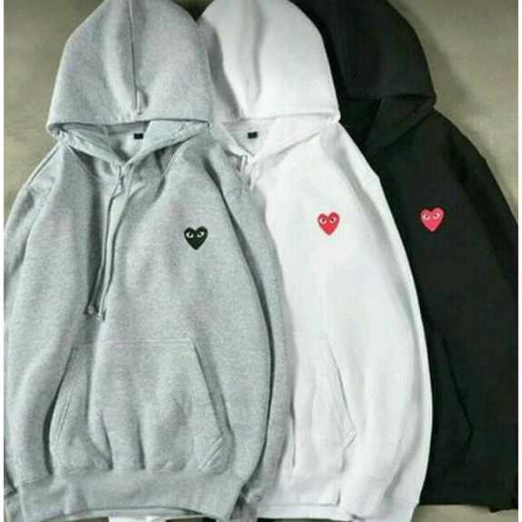 Hoodie Zipper Sweater Play Cdg