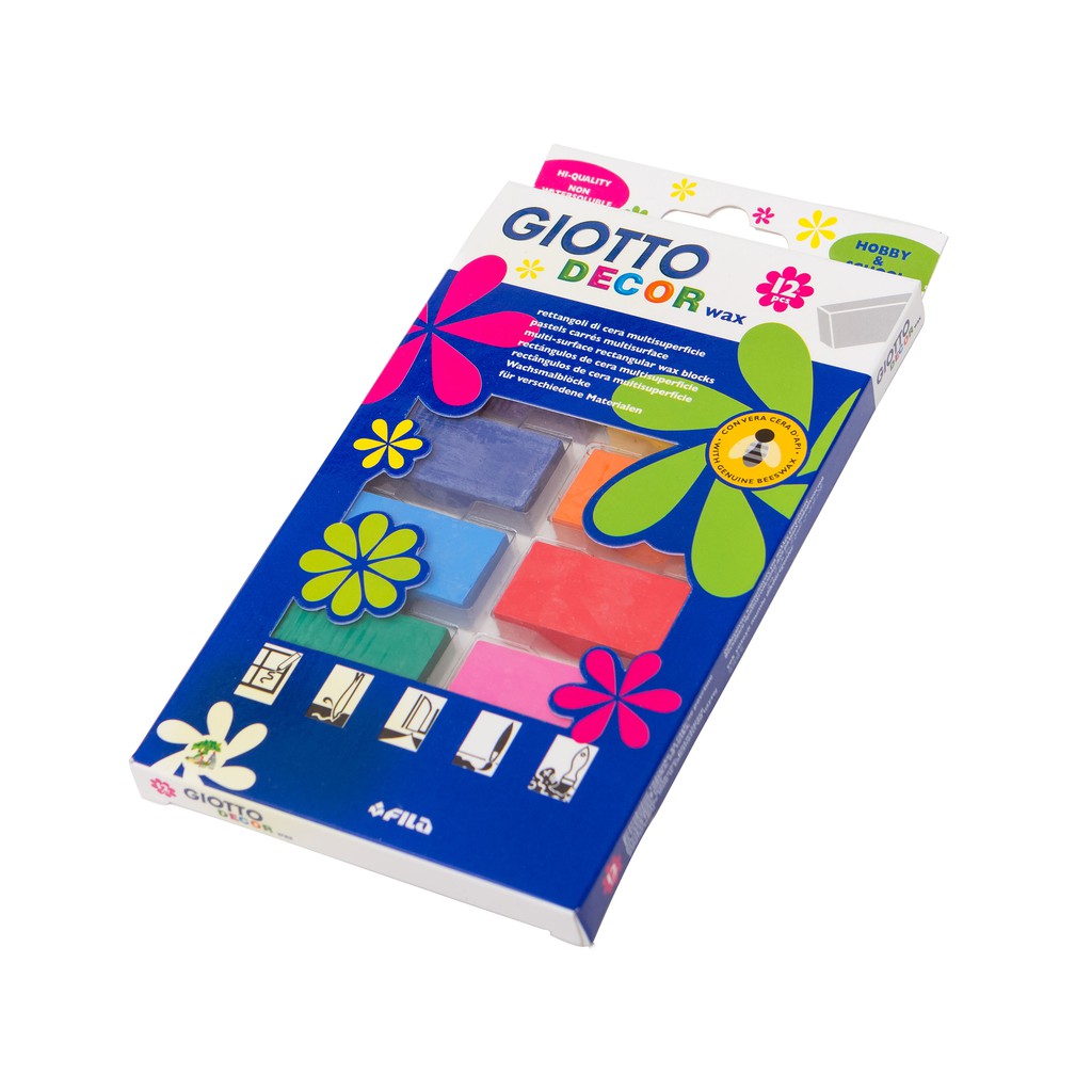 

Giotto Decor Wax Crayon Block 12 Colors