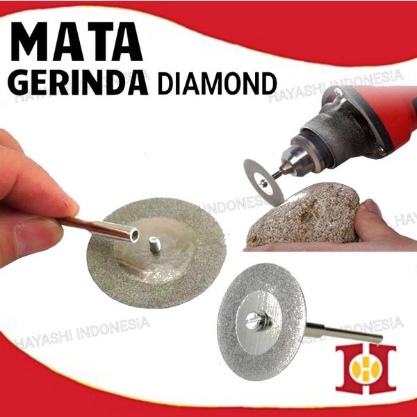 Mata Diamond Gerinda Potong Mini Grinder Tuner Besi Batu Logam Kaca