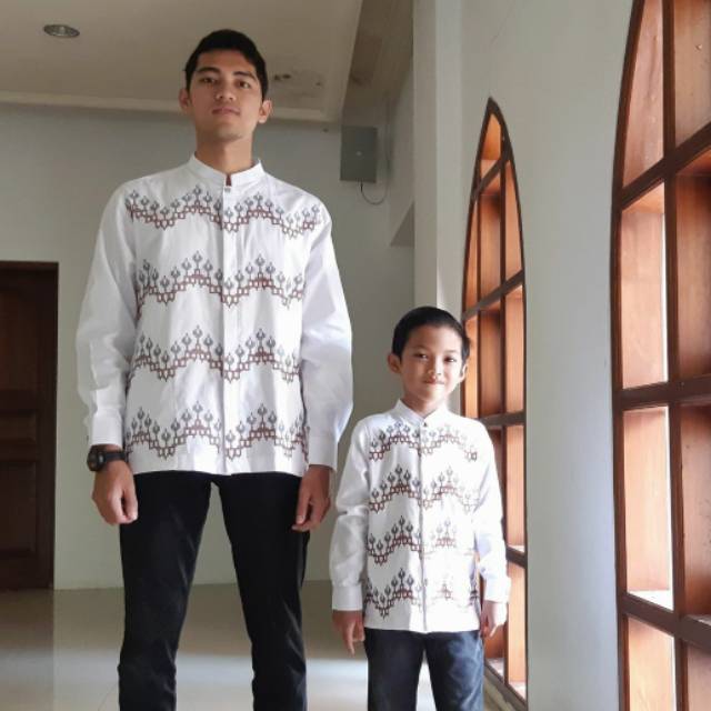  Baju  Koko  Anak  Putih  Alharamain Lengan  Panjang  CP01 