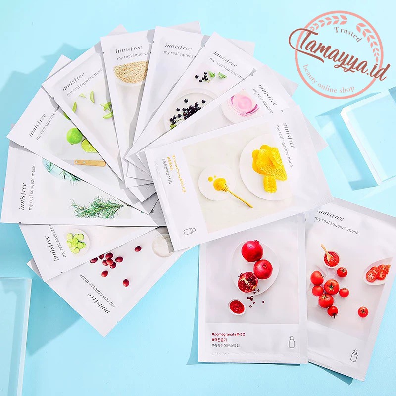 INNISFREE Squeeze Mask - Masker Wajah Korea / Korean Sheet Mask 100% Original