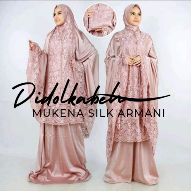 MUKENA ZARA ARMANI PREMIUM 2in1 , MUKENA SILK PREMIUM