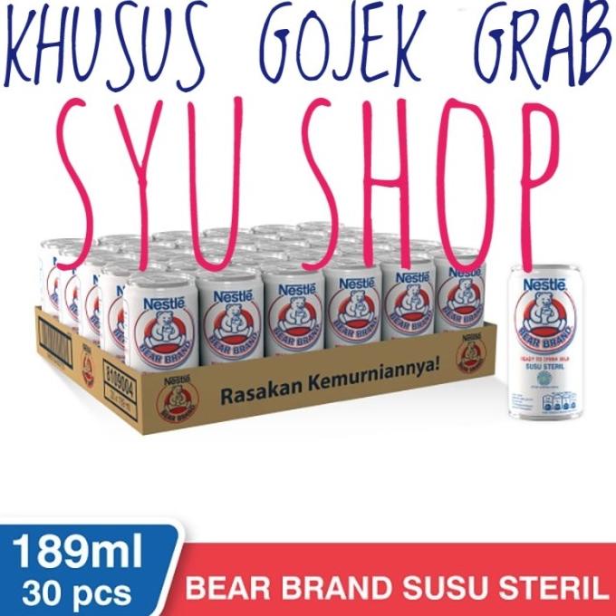 

(BISA COD) nestle bear brand 189 ml 1 dus karton isi 30 susu beruang BERKUALITAS Kode 458