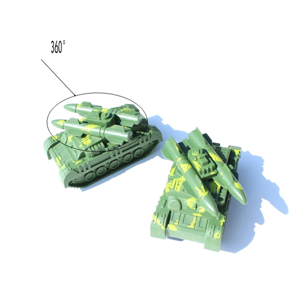 Miniatur Tank Militer 3D Warna Hijau Army Untuk Edukasi
