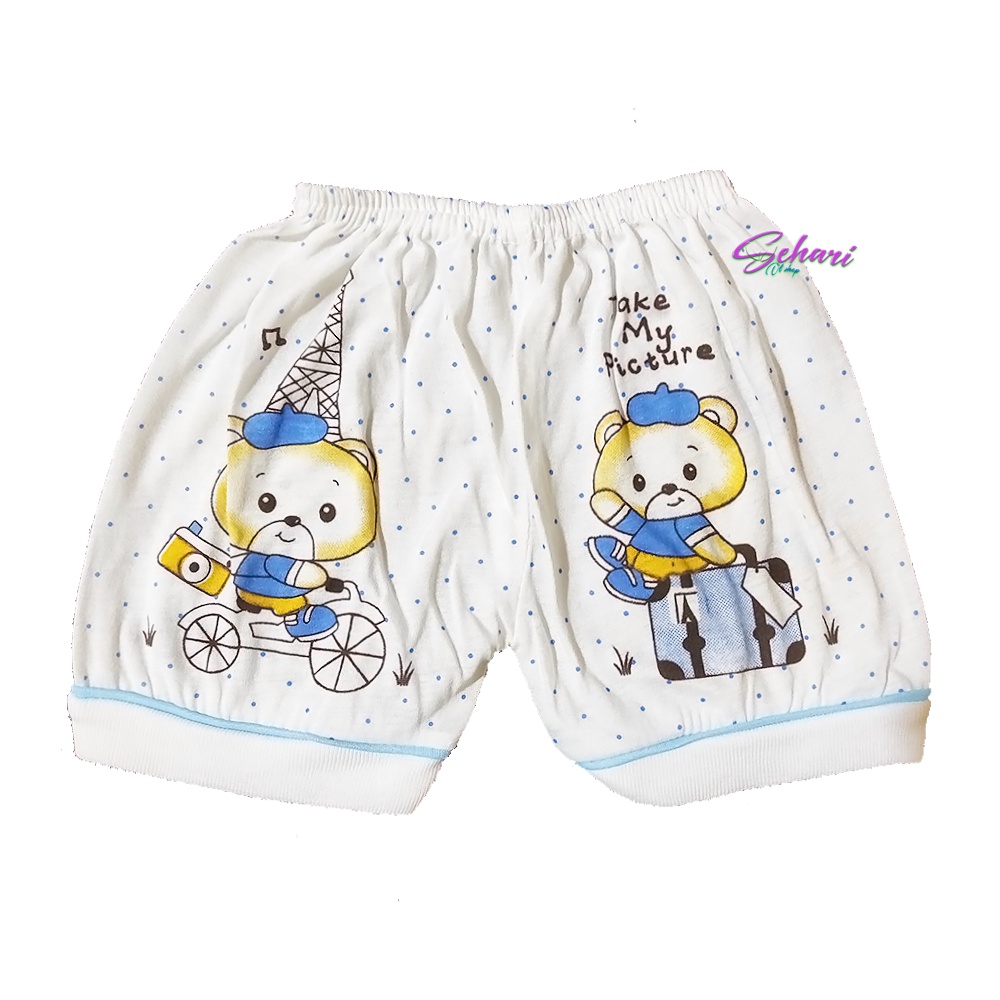 4 pcs calana pendek bayi 3- 9 bulan SNI ( motif bear menara )