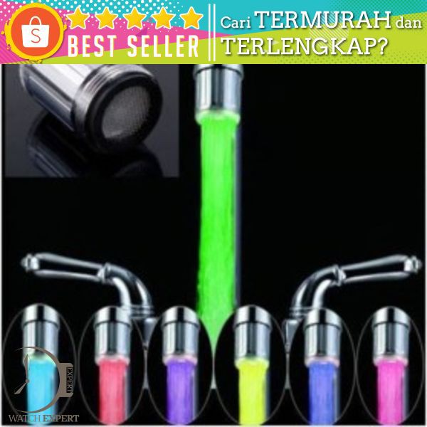 LED Keran Air 3 Colors Water Faucet Changing Temperature Sensor - Multi-Color