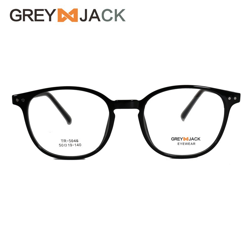

Grey Jack Frame Kacamata Wanita TR90 lensa normal bisa ganti ke Minus anti radiasi Blue Ray UV /5046
