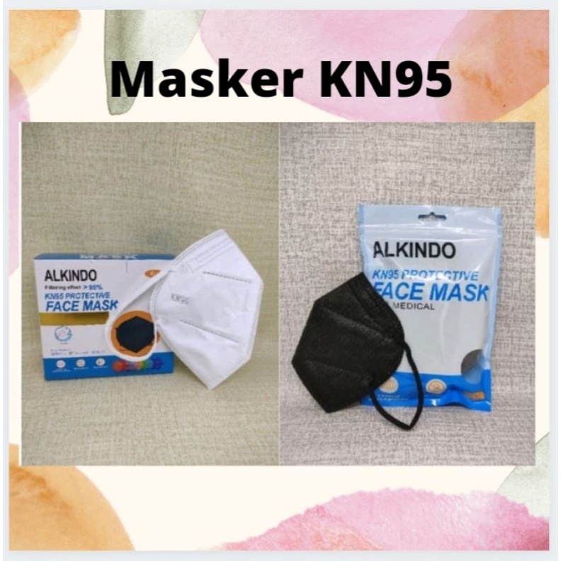 Masker KN95/Masker earloop/Masker KN95 putih hitam