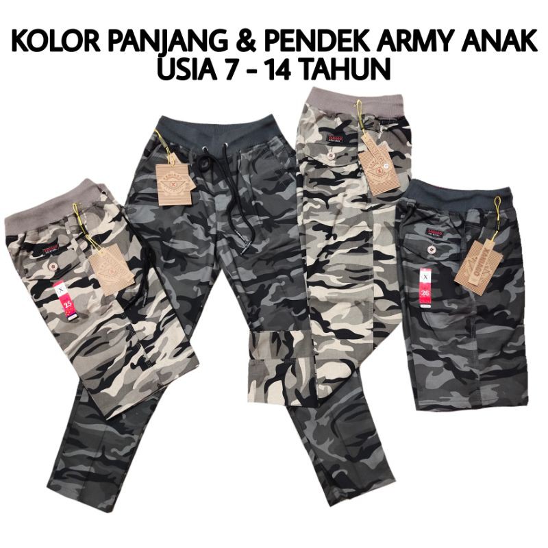 [24 25 26] CELANA ANAK PANJANG PENDEK XANIAGO ARMY