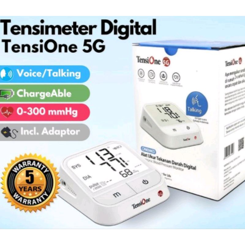 TensiOne Digital 5G Onemed Alat Ukur Tekanan Darah + Suara Indonesia