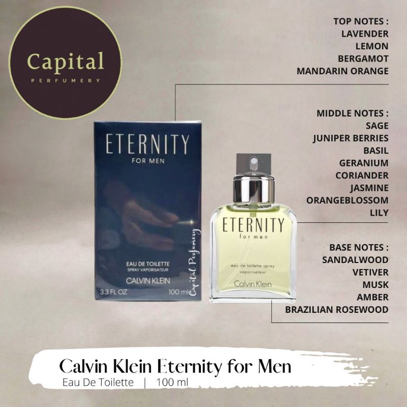 parfum original c k Eternity For Men Edt 100ml