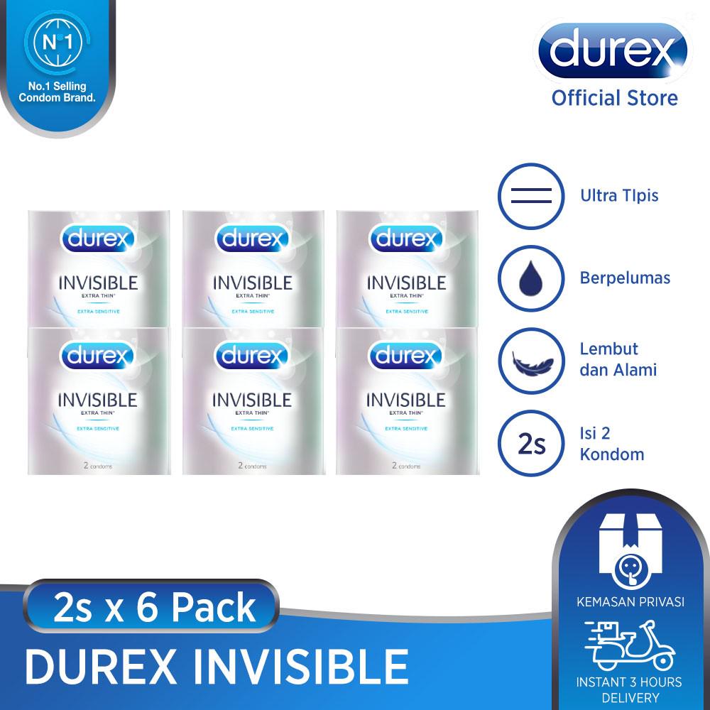 Durex Invisible 2s x 6 - Kondom Paling Tipis | Shopee