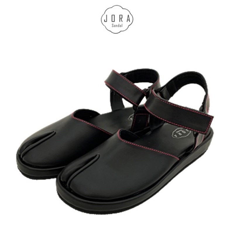 Maison margiela look alike - tabi shoes JORA - Sandal Wanita size 38 - Brisena Hitam