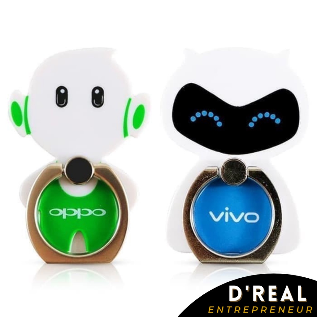 [ Isi 3pcs ] Ring Hp Stand Holder Karakter Maskot Oppo Vivo