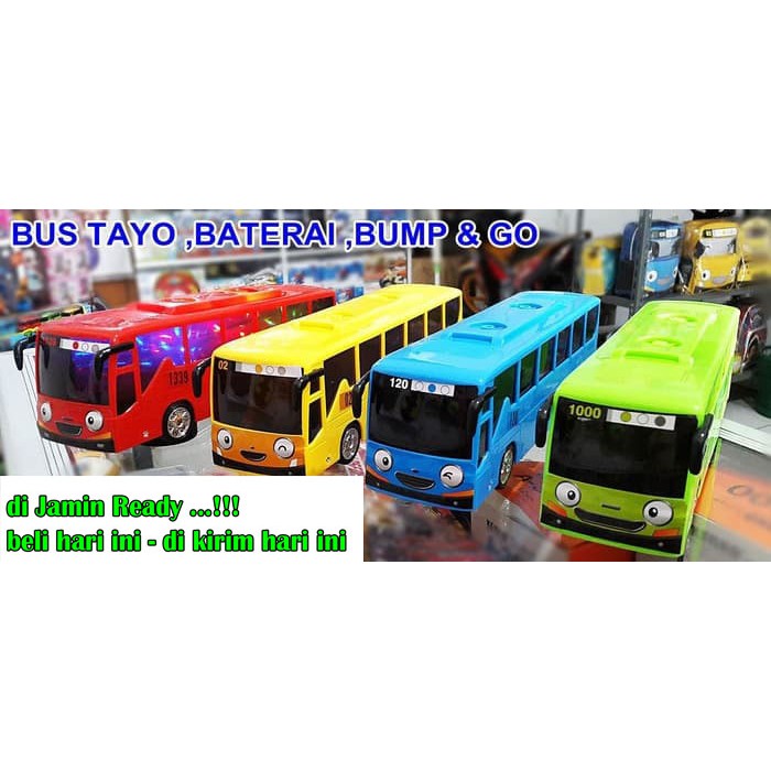 mainan mobil mobilan MAINAN TAYO BUMP AND GO MAINAN MOBIL BUS BESAR TAYO