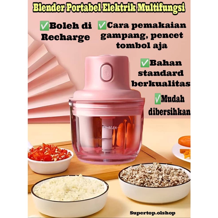 blender portable elektrik charger tanpa kabel