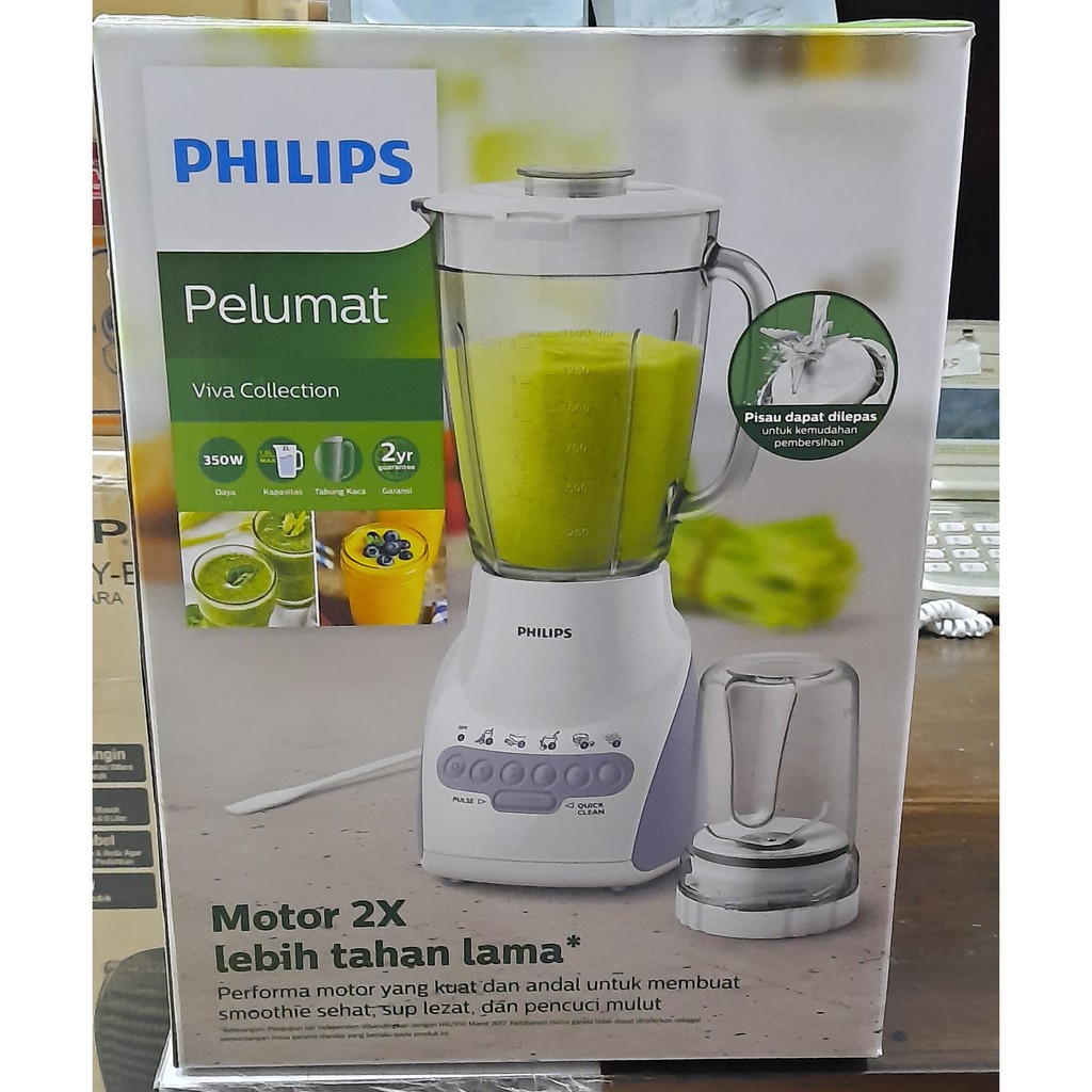 Philips Blender Gelas Kaca / Beling 2 Liter HR 2116 GARANSI 2L 350W