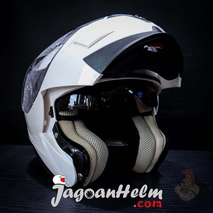 OFC ZEUS HELM ZS3020 SOLID WHITE ZS-3020 MODULAR