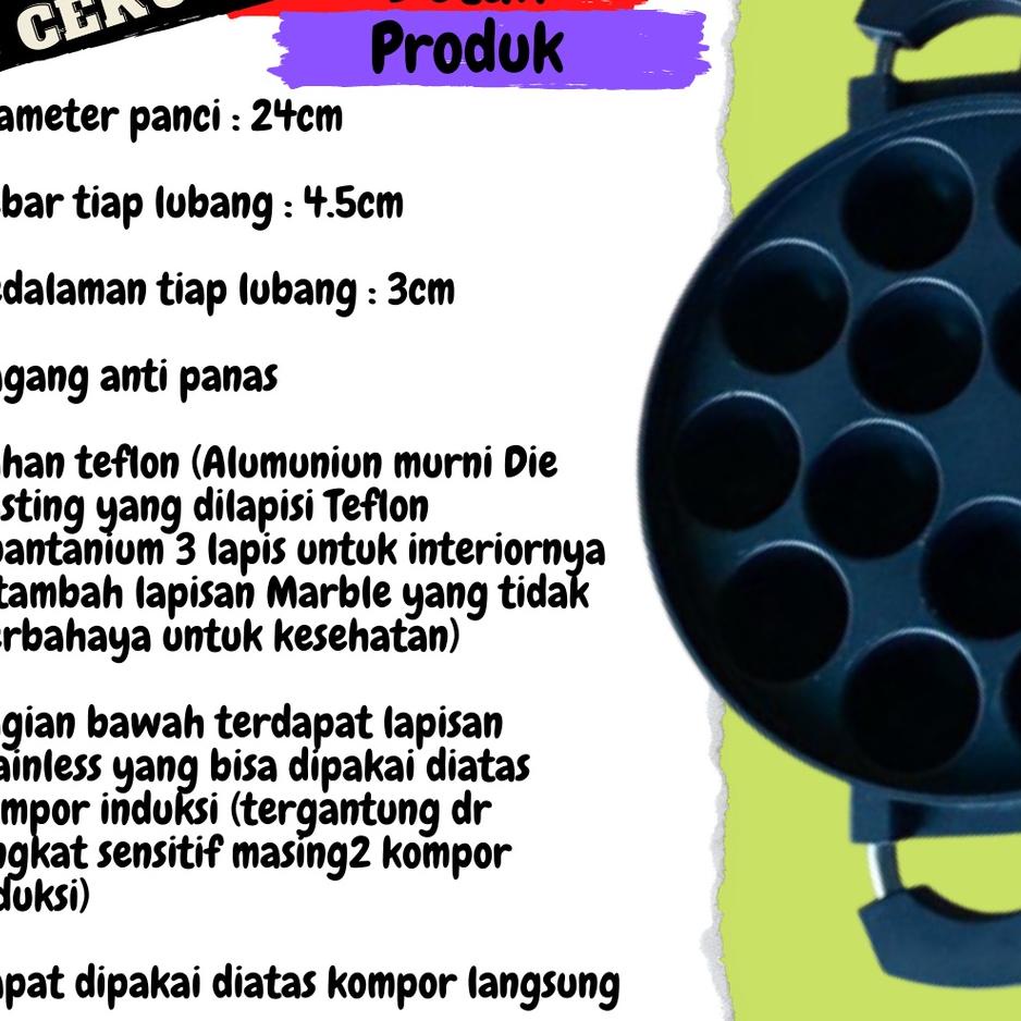 F-IOI) ✓) 005 Cetakan Kue Takoyaki 15 dan 19 lubang teflon Dorayaki Happy Call teflon peralatan masa
