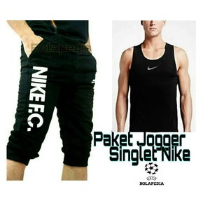 STELAN JOGGER JOGER SINGLET NIKE GYM FITNESS BAJU TANKTOP
