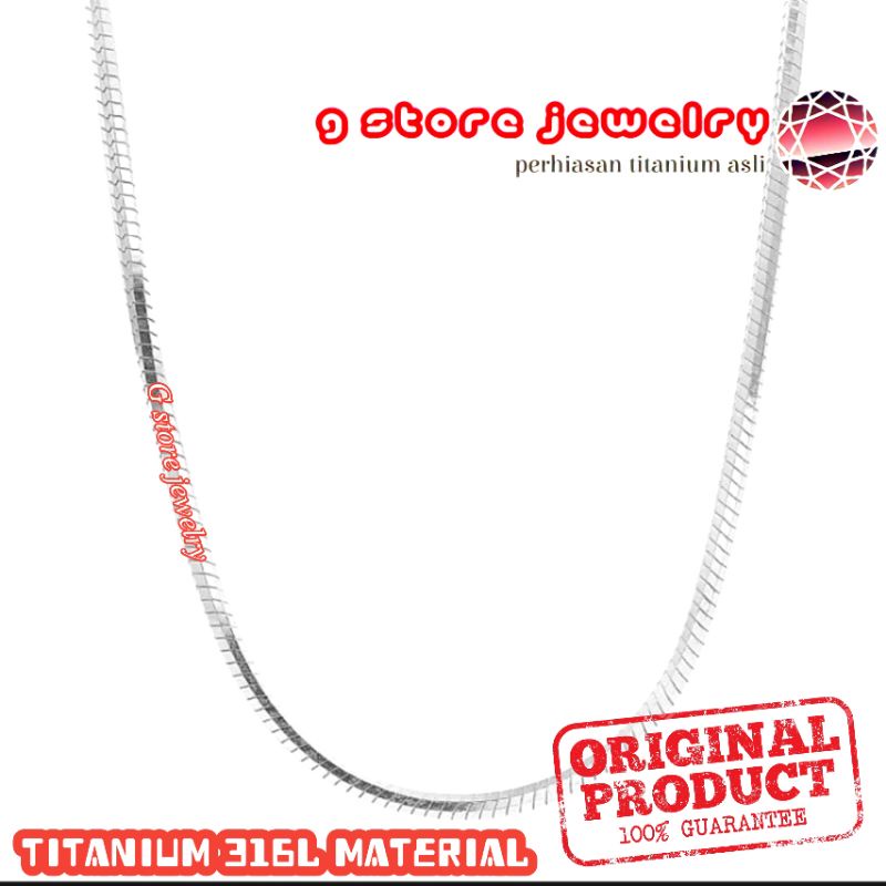 kalung pria cowok laki keren korea korean style titanium stainless steel anti karat asli ori origina