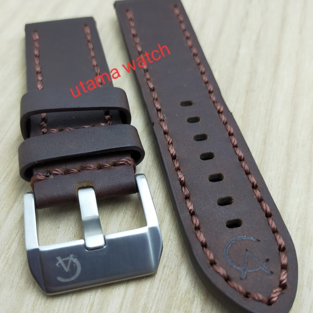 TALI JAM TANGAN ALEXANDRE CHRITIE HTAM COKLAT STRAP TALI JAM ALEXSANDER CHRISTI