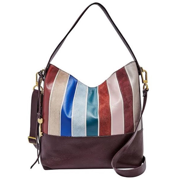 Tas FossilOriginal Maya Hobo Fig Patchwork New Original
