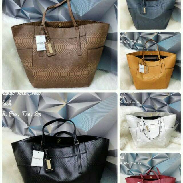 TAS BRANDED SUPER / MANGO TOTE CROCO