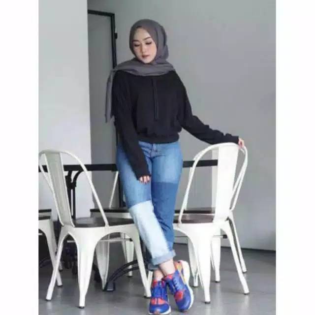 BOYFRIEND JEANS HIGHWAIST TwO TONE BY HL