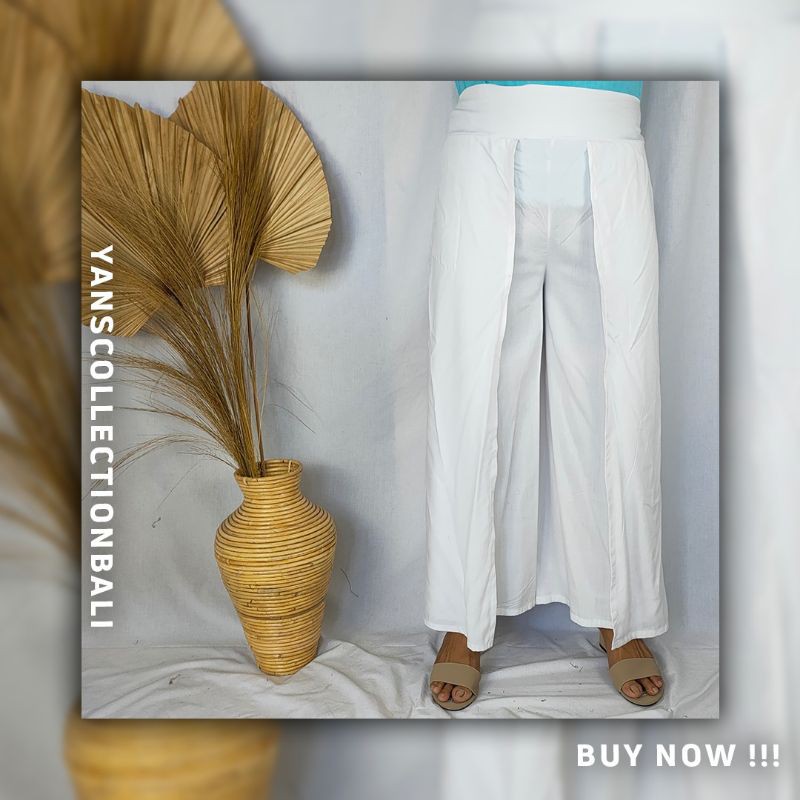 Kulot Panjang Jumbo Samurai Tali-putih polos jumbo