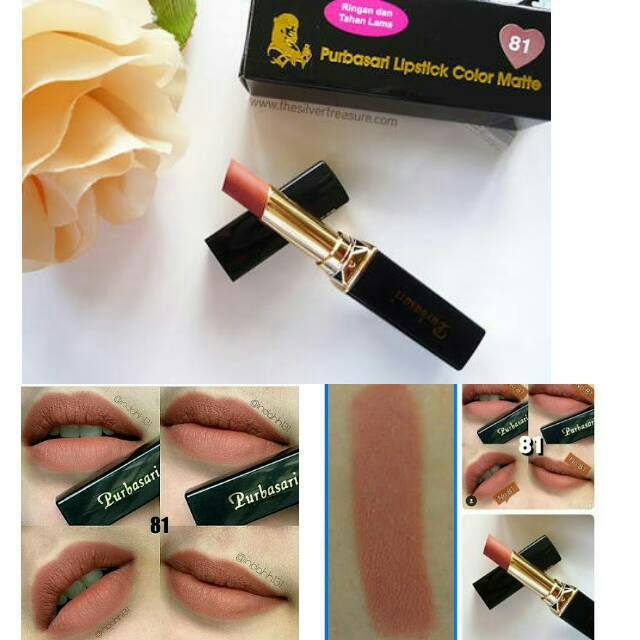LIPSTICK PURBASARI MATTE COLOR NO 81  / LIPSTIK PURBASARI