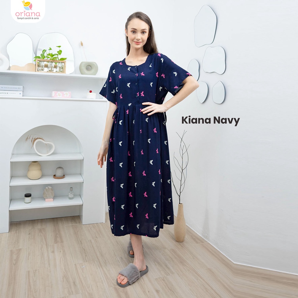 Oriana Daster Busui Pendek Calla Series-Kiana Navy
