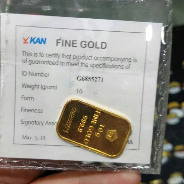 Emas / LM Antam 10 gr kemasan lama