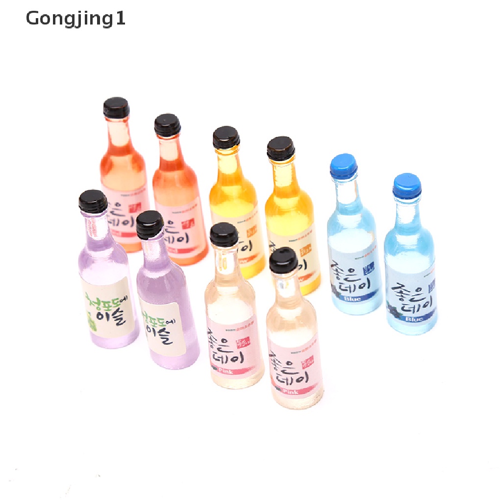 Gongjing1 10Pcs Miniatur Botol Minuman Untuk Dekorasi Rumah Boneka DIY