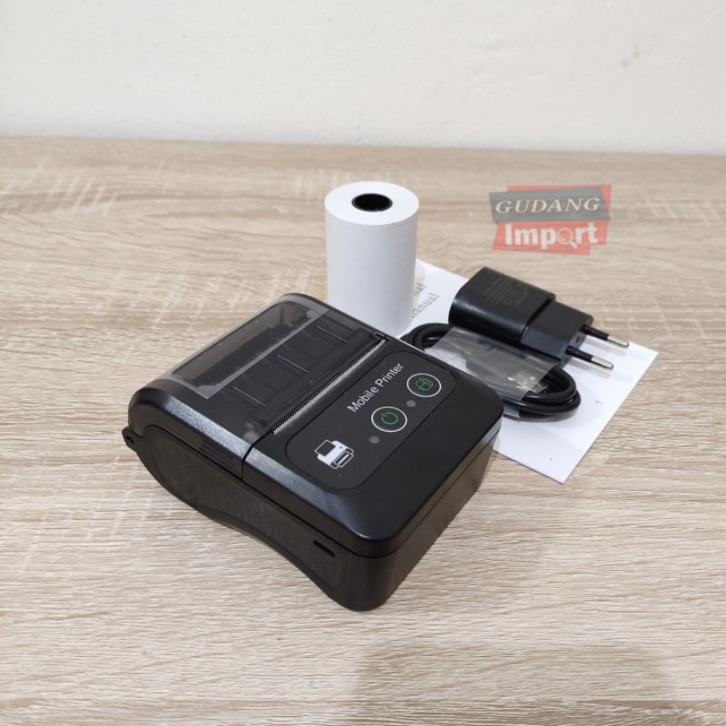 PRINTER BLUETOOTH BLUETUT BLOOTOTH PORTABLE THERMAL KASIR BARCODE LABEL BISA CETAK RESI 58MM