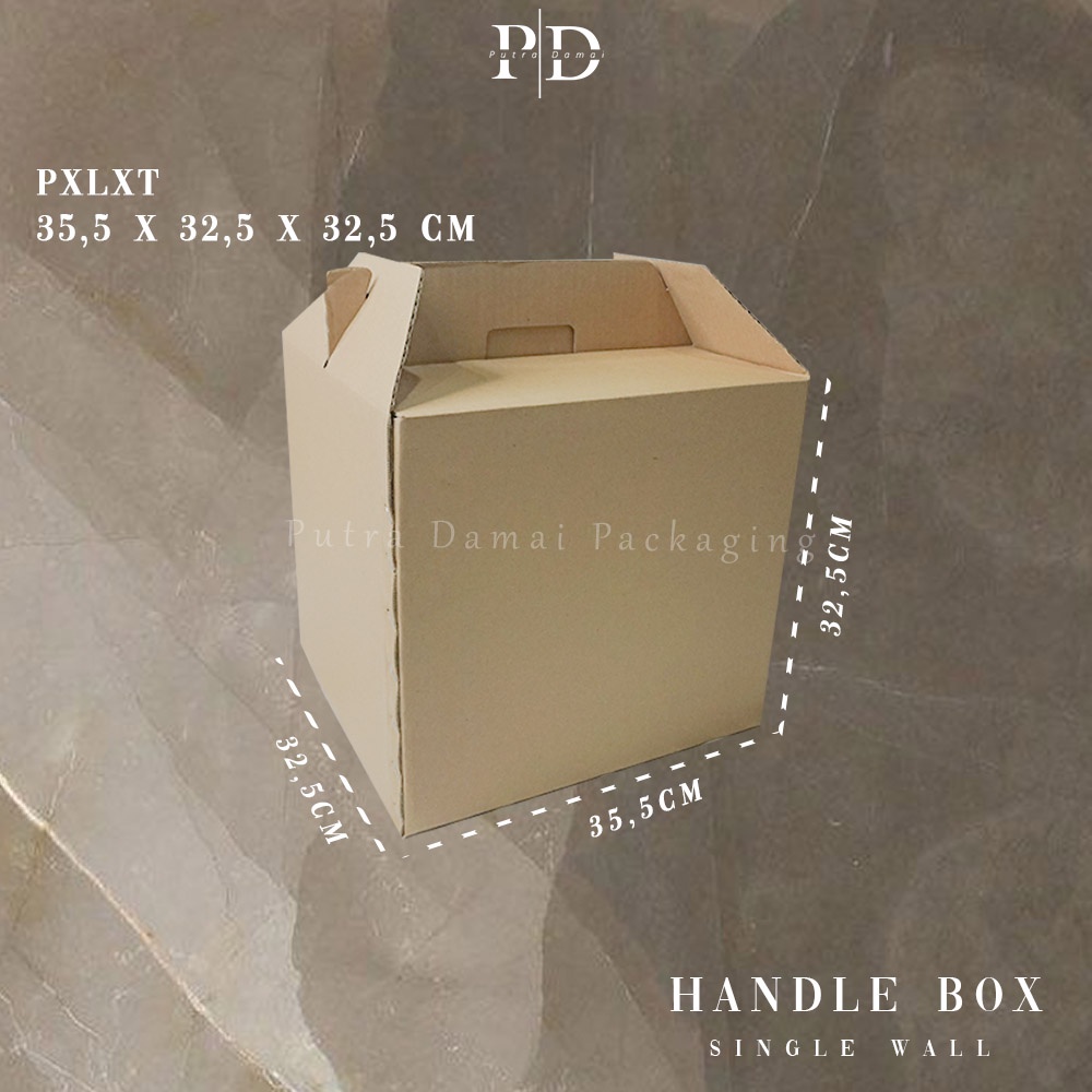 

5 PCS KARDUS / BOX TAS HANDLE BOX UKURAN 35,5 x 32,5 x 32,5